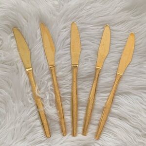 2026.Florentine 5 pcs gold dinner knives flatware